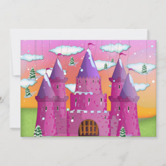 Invitación castillo de cuento de hadas Arcoíris