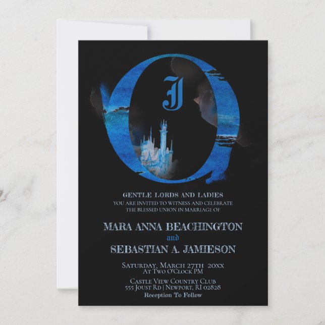 Invitación *~* Castillo de Cuento de Hadas Fantástico para Bo (Anverso)