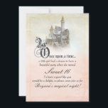 Invitación Castillo de cuento de hadas rosadas de ensueño dul<br><div class="desc">Personalizar con cualquier texto para CUALQUIER EVENTO.</div>