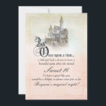 Invitación Castillo de cuento de hadas rosadas de ensueño dul<br><div class="desc">Personalizar con cualquier texto para CUALQUIER EVENTO.</div>