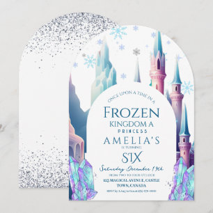 Invitación Castillo de dibujos animados de cumpleaños número
