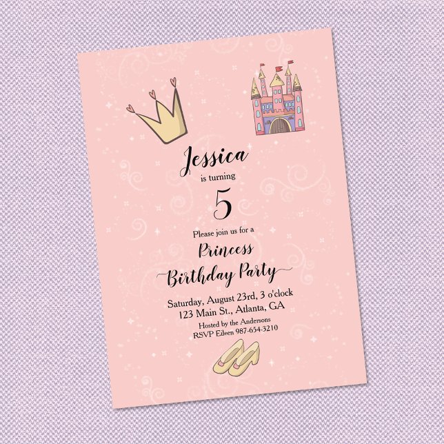 Invitación Castillo de juego de cumpleaños de princesa (Subido por el creador)