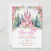 Castillo de Mariposa Rosa Cumpleaños de Su Alteza 