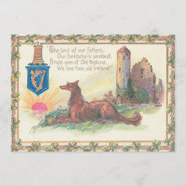 Invitación Castillo de perro arpa de Erin tréboles