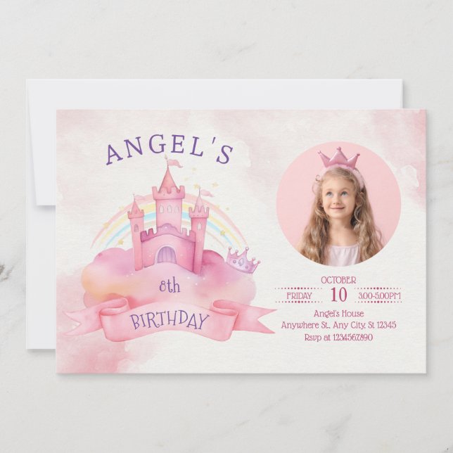 Invitación Castillo de Princess (Anverso)