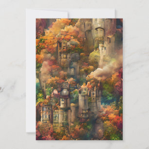 Invitación Castillo del bosque de otoño