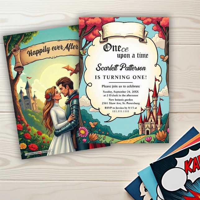 Invitación Castillo del Bosque Encantado Cumpleaños de Cuento (Subido por el creador)