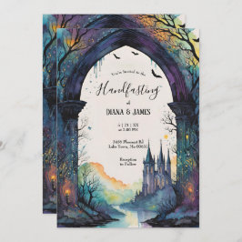 Invitación Castillo del bosque Rainbow Forest Arch Pagan Hand