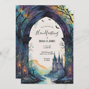 Invitación Castillo del bosque Rainbow Forest Arch Pagan Hand