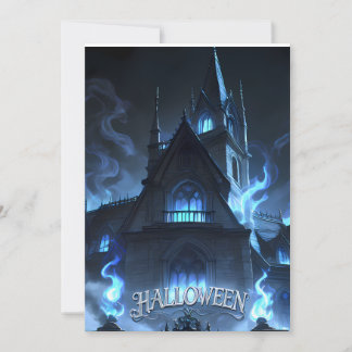 Invitación Castillo embrujado de Halloween gótico