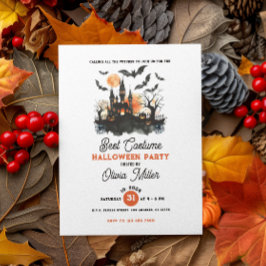 Invitación Castillo encantado de la mejor fiesta de disfraces
