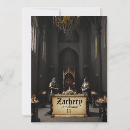 Invitación *~* Castillo KNIGHTS Armor AP88 Cumpleaños medieva