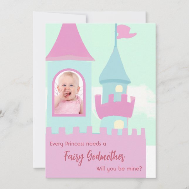 Invitación Castillo lindo cada princesa necesita una lechosa  (Anverso)