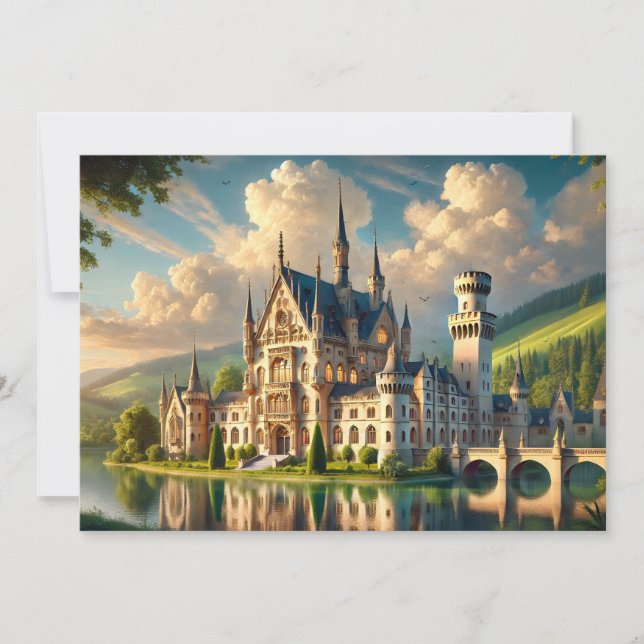 Invitación Castillo majestuoso antiguo (Anverso)