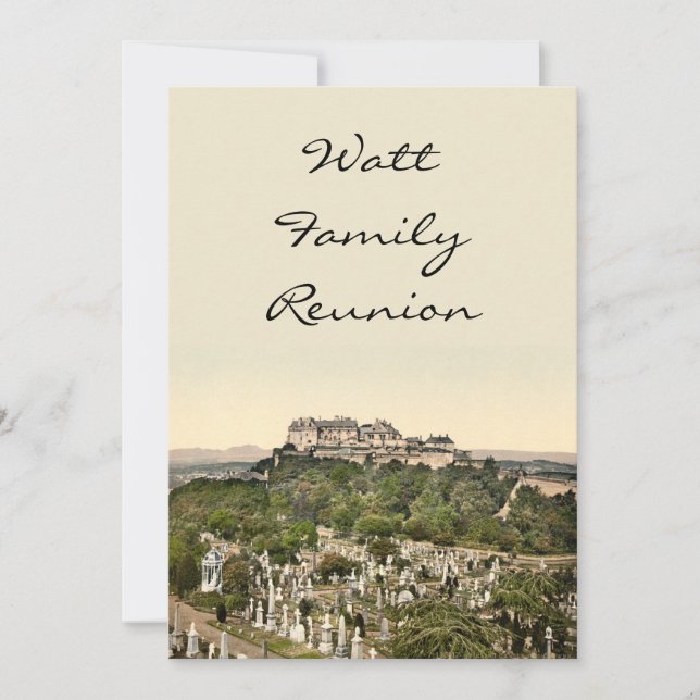 Invitación Castillo Stirling, Stirling, Escocia (Anverso)