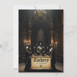 Invitación *~* Castillo Tema medieval 3 KNIGHTS AP88 Cumpleañ