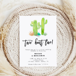 Invitación Casual Cactus Suculento Taco Bout Boda de Amor