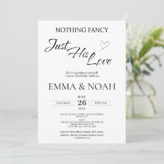Invitación Casual Christian Wedding Invitation | Faith