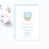 Casual Elegance Blue Hydrangea Boy Baby Shower