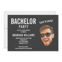 Casual Funny Personalizado Foto Bacheler Party