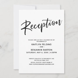 Invitación Casual Modern Handwriting Simple Wedding Reception