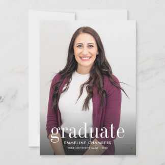 Invitación Casual Modern Photo Graduation Party