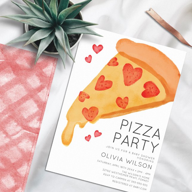 Invitación Casual Pizza Baby Shower (Subido por el creador)