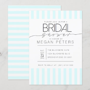 Invitación Casual Script Moderna ducha de novias con leche