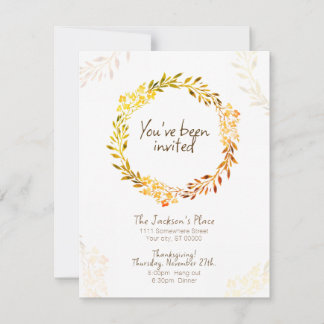 Invitación Casual Thanksgiving Invitation - Make it your own
