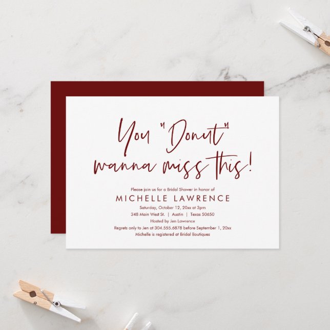 Invitación Casual y Divertido, Fiesta de duchas nupciales (Anverso/Reverso In Situ)