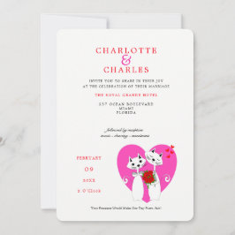 Invitación Cat Aovers Bride | Groom Purrr.fect Boda