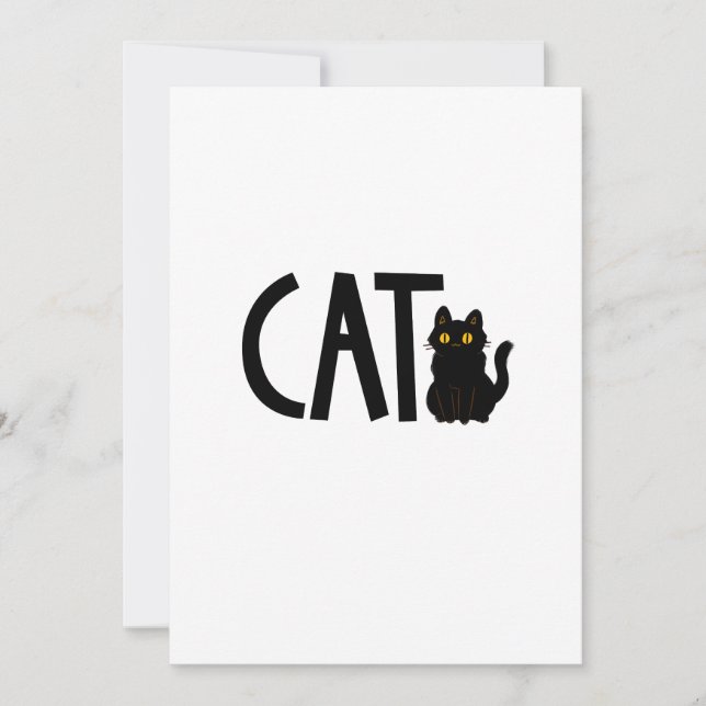 Invitación Cat Black Cat (Anverso)