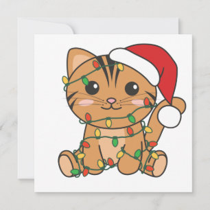 Invitación Cat Christmas Winter Animals Cats Invitation
