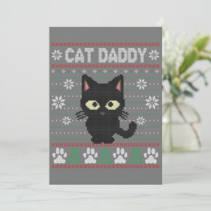 Invitación Cat Daddy Navidades feos suéter Pajama Kitty Cat