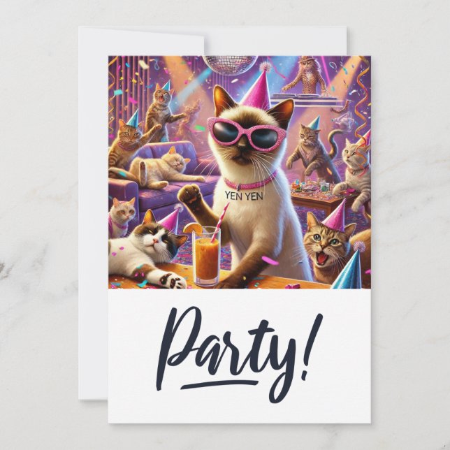 Invitación CAT Lover Bachelorette (Anverso)