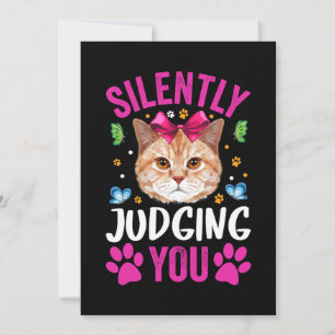Invitación Cat Lover   Cat Juzgando Silenciosamente A Usted