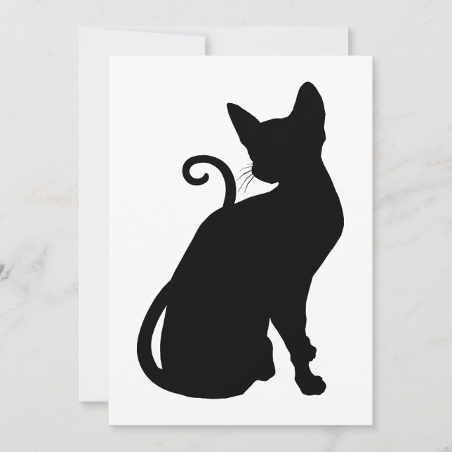 Invitación Cat Silhouette (Anverso)