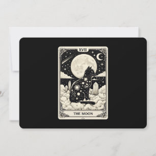 Invitación Cat Tarot Card The Moon Graphic