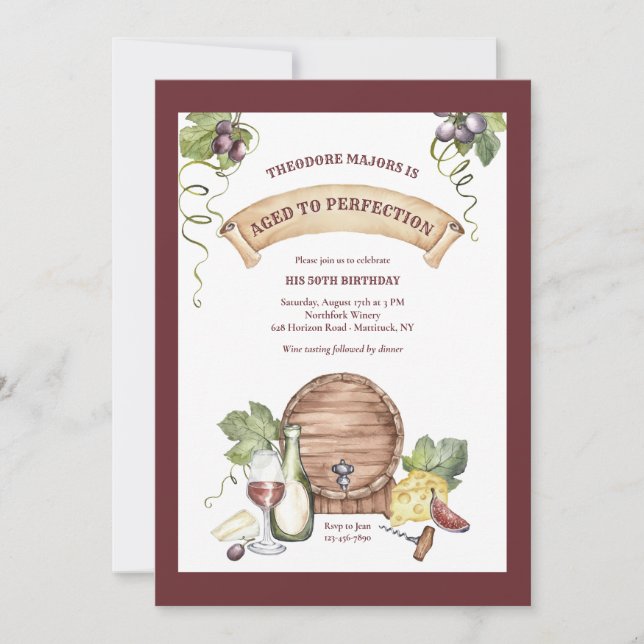 Invitación Cata de Vino (Anverso)