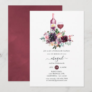 Invitación Cata de vinos florales de Bordeaux para almuerzo d