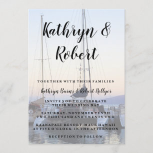 Invitación Catamarán En El Boda Del Puerto De Lahaina