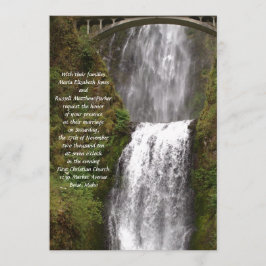 Invitación Cataratas Multomah con Boda Bridge