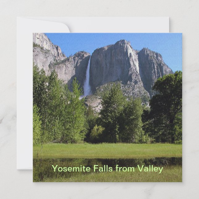 Invitación Cataratas Yosemite de Valley en California (Anverso)