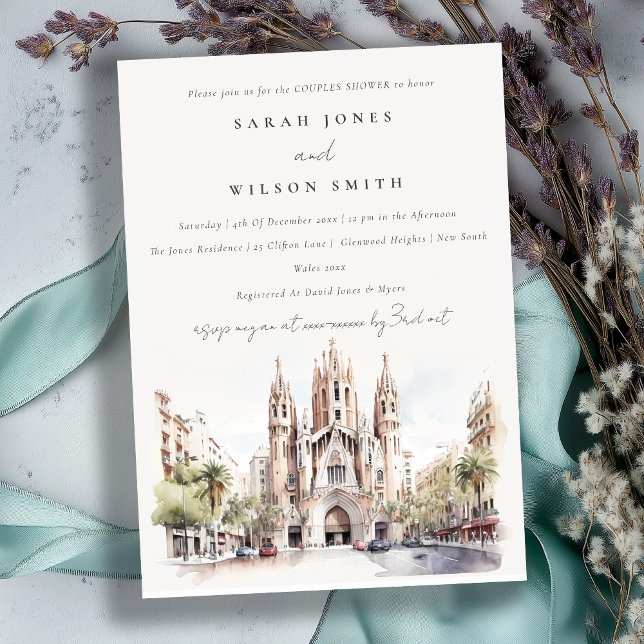 Invitación Catedral de Barcelona Parejas de España Ducha (Subido por el creador)