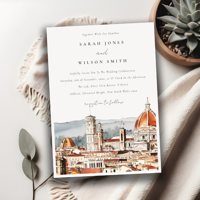 Invitación Catedral de Florencia Boda acuático de Italia (Subido por el creador)
