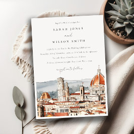 Invitación Catedral de Florencia Boda acuático de Italia