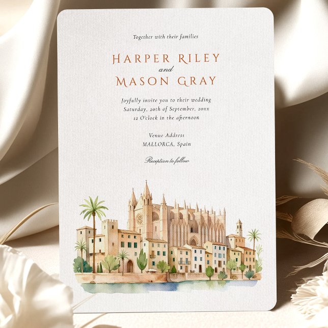 Invitación Catedral de Mallorca Boda de Acuarela (Subido por el creador)