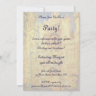 Invitación Catedral de Ruán, puesta de sol de Claude Monet