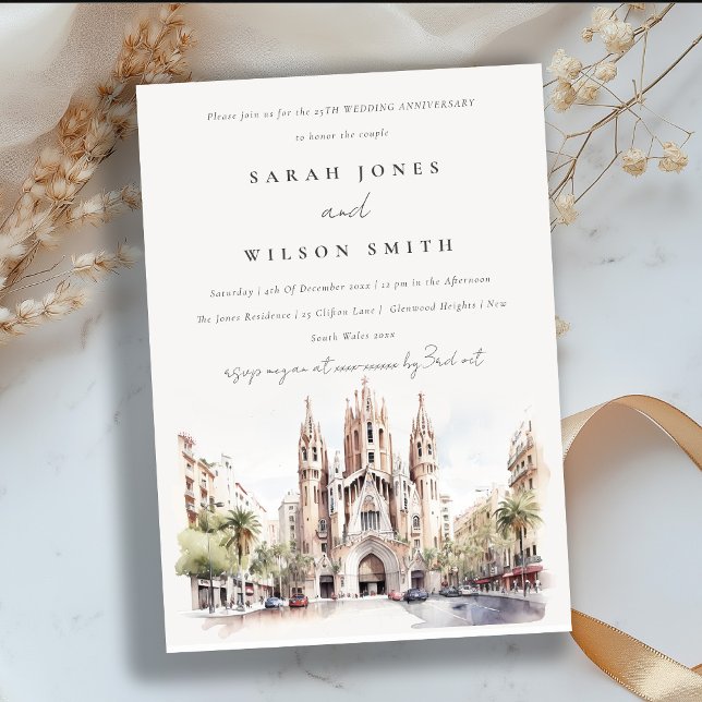 Invitación Catedral del Aniversario del Boda de España de Bar (Subido por el creador)