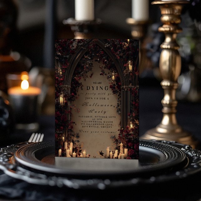 Invitación Catedral gótica iluminada por velas Reunión de Hal (Subido por el creador)